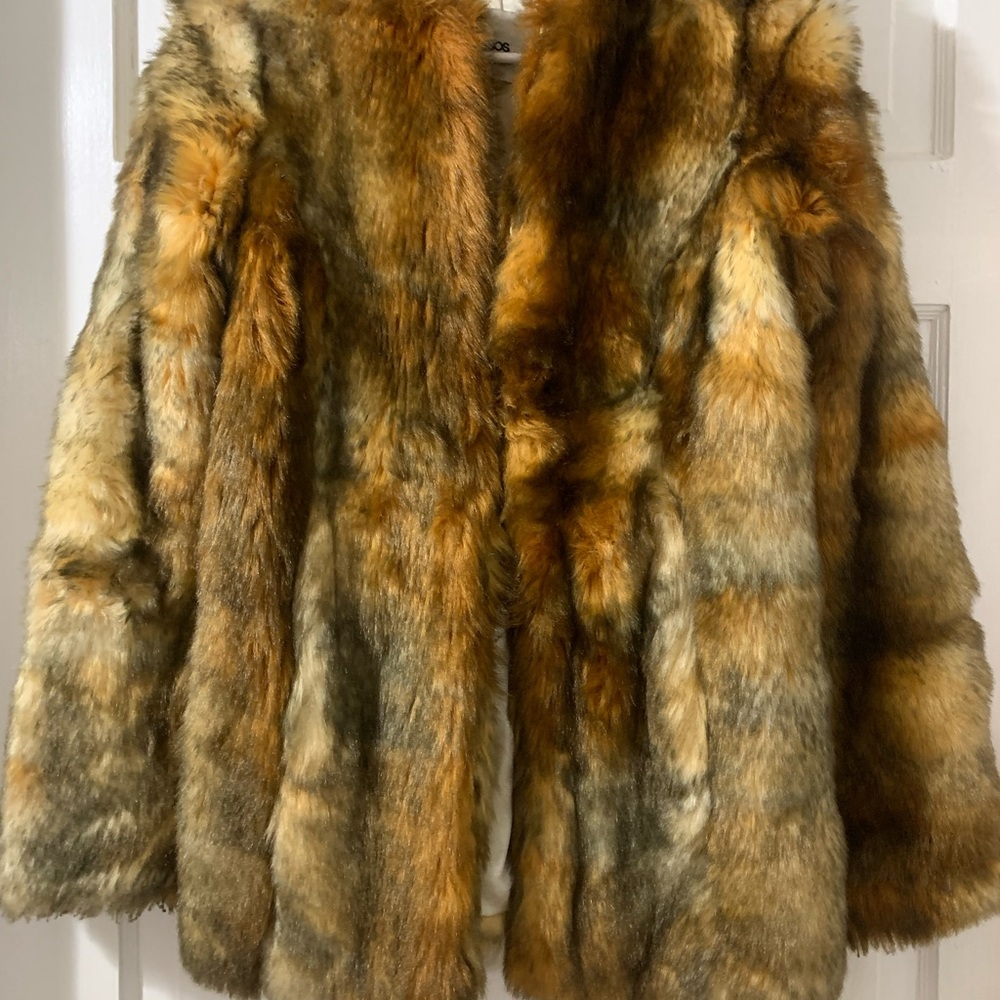 ASOS Multicolor Faux Fur Teddy Jacket